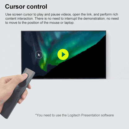 Logitech Spotlight 2.4Ghz USB Wireless Presenter PPT รีโมทคอนโทรล Flip Pen, Spotlight (Grey), Spotlight (Gold)