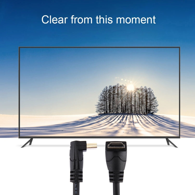 60 ซม.4 K x 2K รุ่น HDMI 2.0 ความเร็วสูง 270 องศามุมขวา HDMI ชาย 270 องศามุมขวา HDMI ชายสาย Ethernet, Right Angle, Length: 60cm