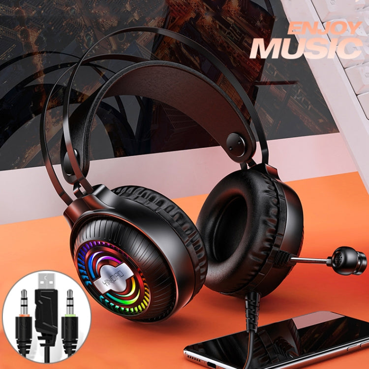 YINDIAO Q4 ชุดหูฟังสำหรับเล่นเกมแบบมีสายแบบติดศีรษะพร้อมไมโครโฟน รุ่น: Dual 3.5 มม. + USB, Q4 (Black), Q4 (White)