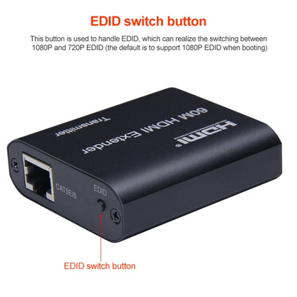 BOWU BW-HE60U 60 ม. HDMI to RJ45 Network Extender, 1080P 60m
