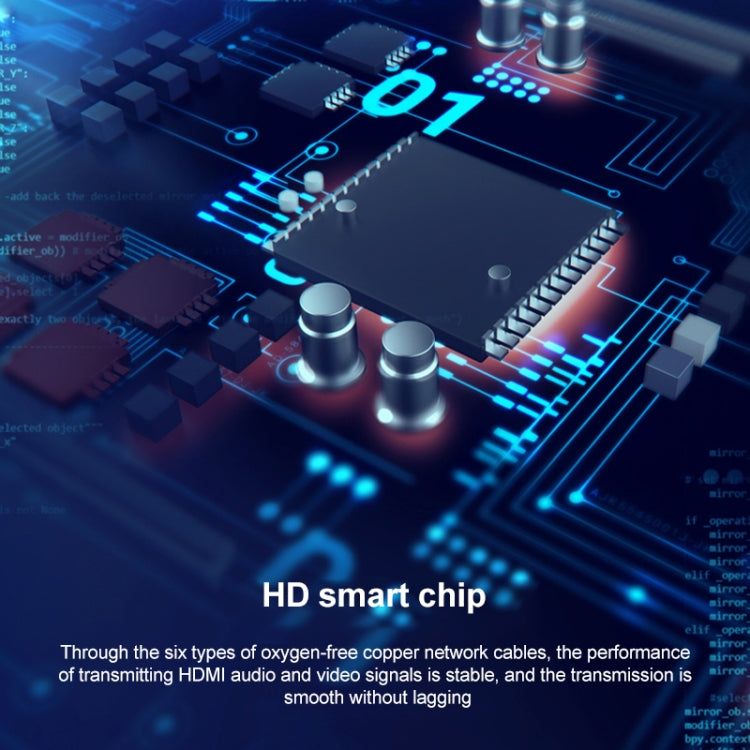 BOWU BW-HE60U 60 ม. HDMI to RJ45 Network Extender, 1080P 60m