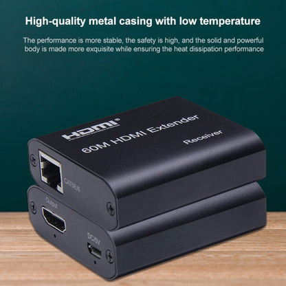 BOWU BW-HE60U 60 ม. HDMI to RJ45 Network Extender, 1080P 60m