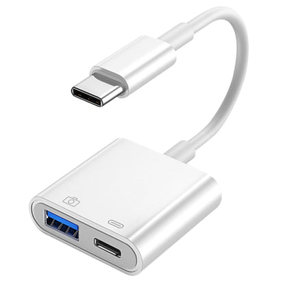 S-211 2 in 1 USB-C / Type-C ตัวผู้เป็น Type-C + อะแดปเตอร์กล้อง USB ตัวเมีย, S-211
