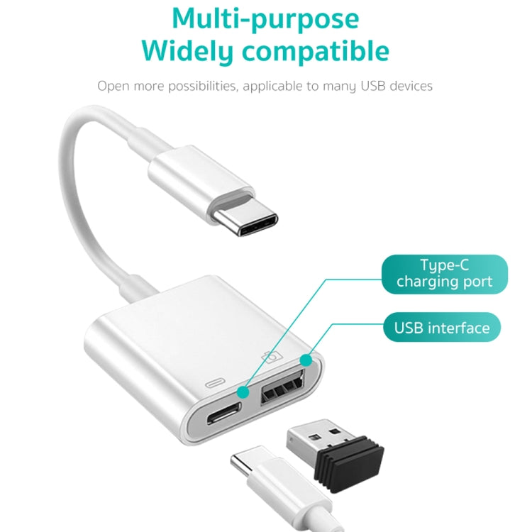 S-211 2 in 1 USB-C / Type-C ตัวผู้เป็น Type-C + อะแดปเตอร์กล้อง USB ตัวเมีย, S-211