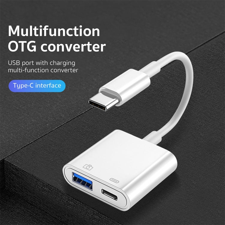 S-211 2 in 1 USB-C / Type-C ตัวผู้เป็น Type-C + อะแดปเตอร์กล้อง USB ตัวเมีย, S-211