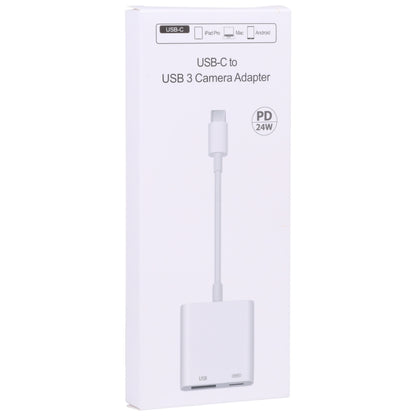 S-211 2 in 1 USB-C / Type-C ตัวผู้เป็น Type-C + อะแดปเตอร์กล้อง USB ตัวเมีย, S-211