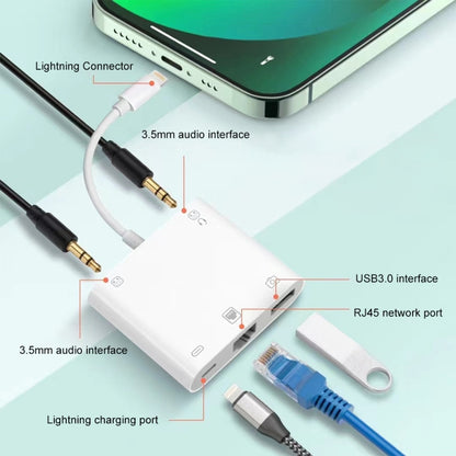 S-330 5 in 1 8 Pin Male ถึง 8 Pin / USB3.0 / RJ45 / 3.5 มม. อะแดปเตอร์หญิง, S-330