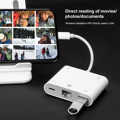 S-330 5 in 1 8 Pin Male ถึง 8 Pin / USB3.0 / RJ45 / 3.5 มม. อะแดปเตอร์หญิง, S-330