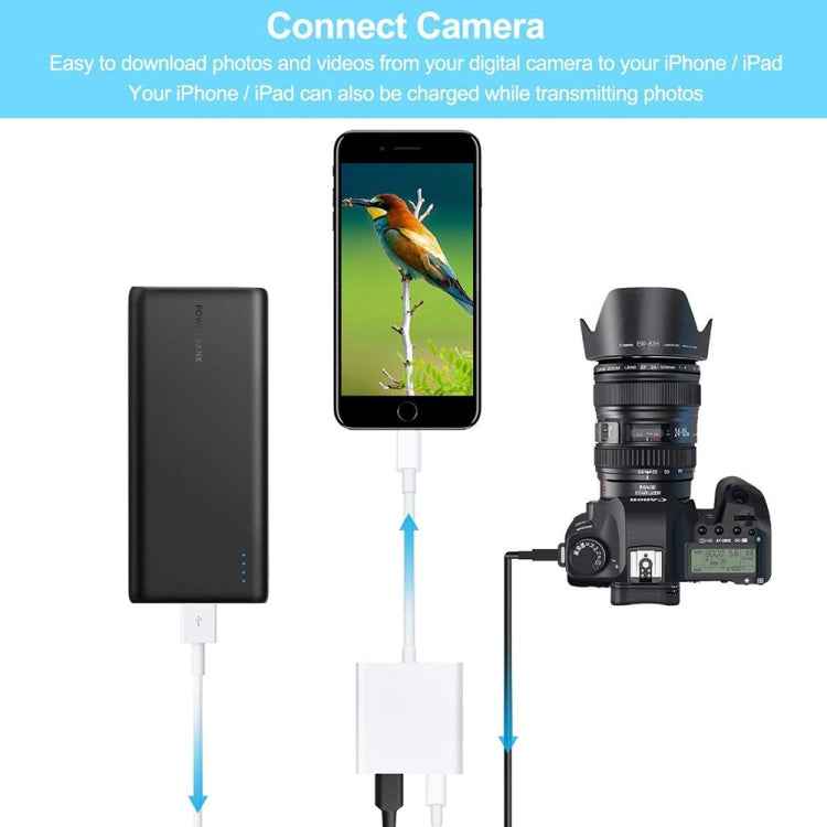 2 in 1 8 Pin ชายถึง 8 Pin / USB3.0 อะแดปเตอร์กล้องหญิง, 2 in 1 8 Pin to USB Adapter