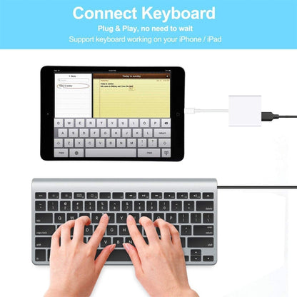 2 in 1 8 Pin ชายถึง 8 Pin / USB3.0 อะแดปเตอร์กล้องหญิง, 2 in 1 8 Pin to USB Adapter