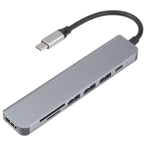 7 in 1 USB-C / Type-C ไปยัง USB Docking Station HUB Adapter, 7 in 1