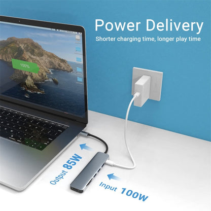 7 in 1 USB-C / Type-C ไปยัง USB Docking Station HUB Adapter, 7 in 1