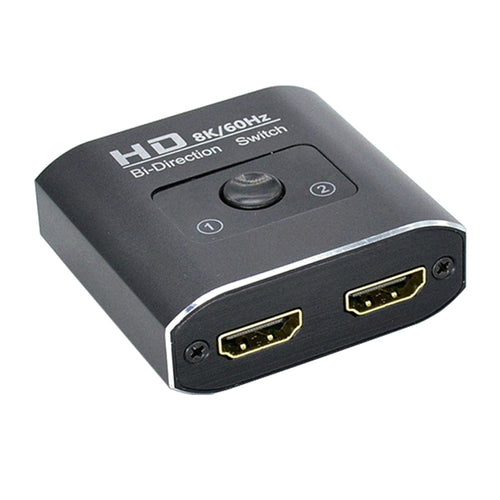 ST0003 2 in 1 Out 8K HDMI Switcher ตัวแปลงวิดีโอแบบสองทิศทาง, 8K 60Hz Black