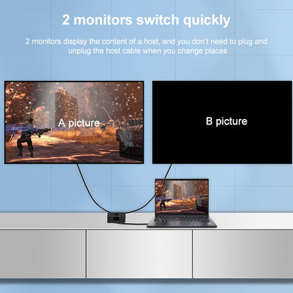 ST0003 2 in 1 Out 8K HDMI Switcher ตัวแปลงวิดีโอแบบสองทิศทาง, 8K 60Hz Black