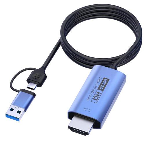 V05E สายอะแดปเตอร์ USB 3.0 + USB-C / Type-C เป็น HDMI, V05E