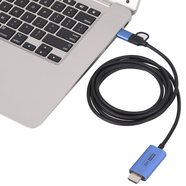 V05E สายอะแดปเตอร์ USB 3.0 + USB-C / Type-C เป็น HDMI, V05E