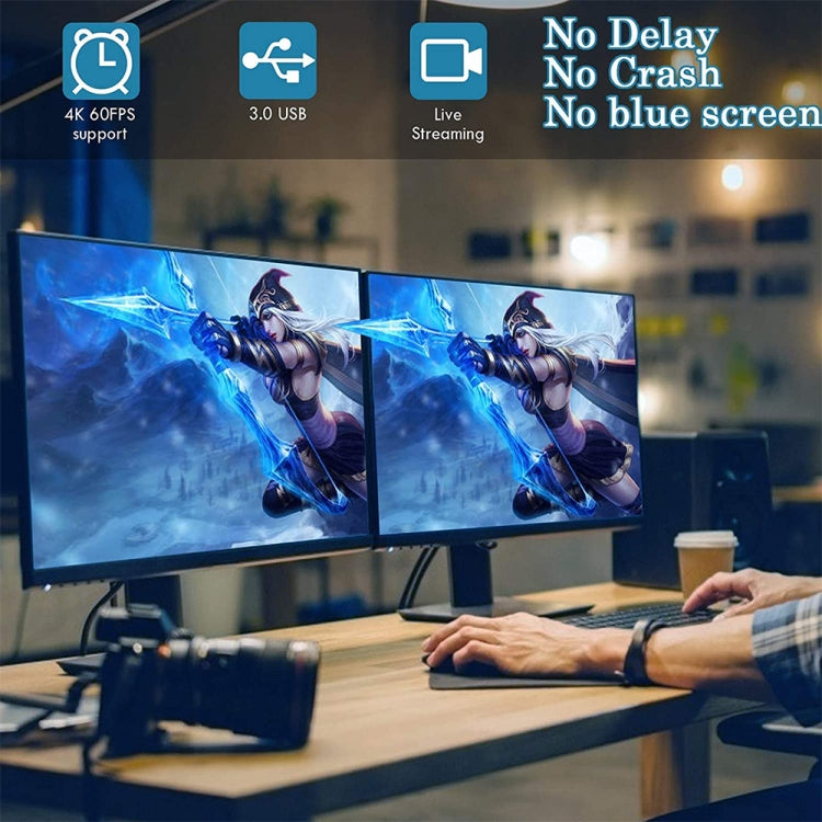 Z29D HDMI/F หญิงถึง USB 3.0/M การ์ดจับภาพวิดีโอ HD ชายพร้อมสายเคเบิล, Z29D