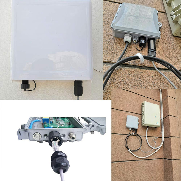 RJ45 กันน้ำ Connector Double Head Lan Coupler Adapter, RJ45 Waterproof Coupler