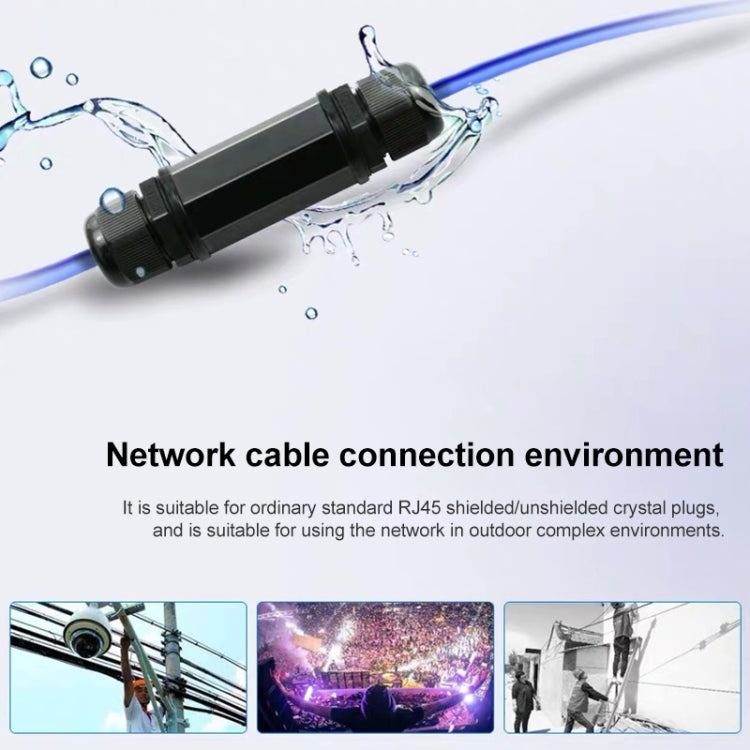 RJ45 กันน้ำ Connector Double Head Lan Coupler Adapter, RJ45 Waterproof Coupler