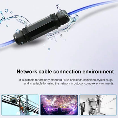 RJ45 กันน้ำ Connector Double Head Lan Coupler Adapter, RJ45 Waterproof Coupler