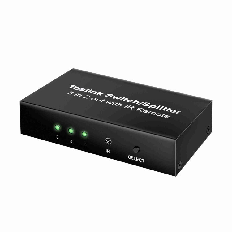 NK-T32 Toslink 3 In 2 Out Switch/Splitter พร้อมรีโมท IR