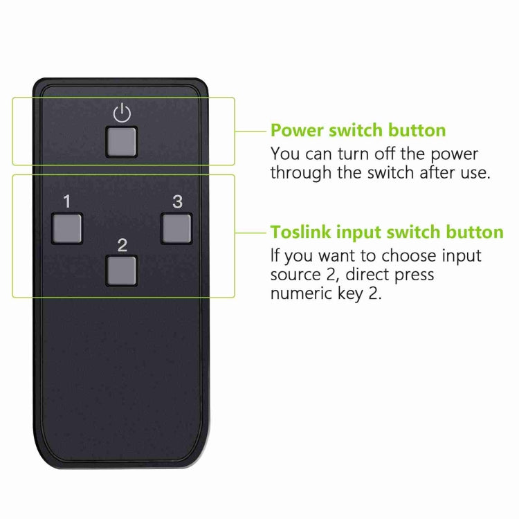NK-T32 Toslink 3 In 2 Out Switch/Splitter พร้อมรีโมท IR