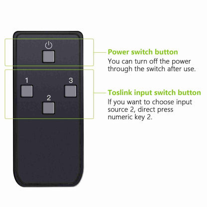 NK-T32 Toslink 3 In 2 Out Switch/Splitter พร้อมรีโมท IR