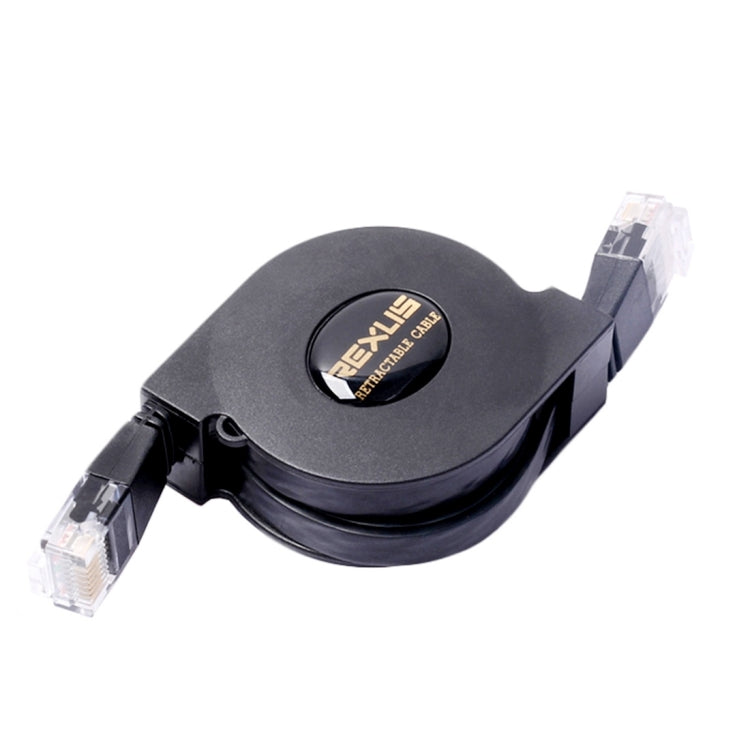 REXLIS 1 ม. CAT6 สาย LAN เครือข่ายอีเธอร์เน็ต RJ45 แบนแบบยืดหดได้, Length: 1m