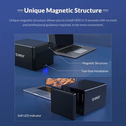 ORICO NS500U3 กล่องใส่ฮาร์ดไดรฟ์ USB 3.0 ขนาด 3.5 นิ้ว 5 ช่อง, NS500U3