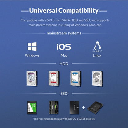 ORICO NS500U3 กล่องใส่ฮาร์ดไดรฟ์ USB 3.0 ขนาด 3.5 นิ้ว 5 ช่อง, NS500U3