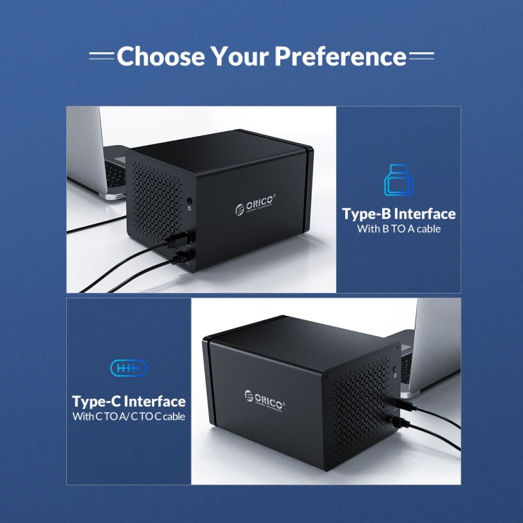 ORICO NS500U3 กล่องใส่ฮาร์ดไดรฟ์ USB 3.0 ขนาด 3.5 นิ้ว 5 ช่อง, NS500U3