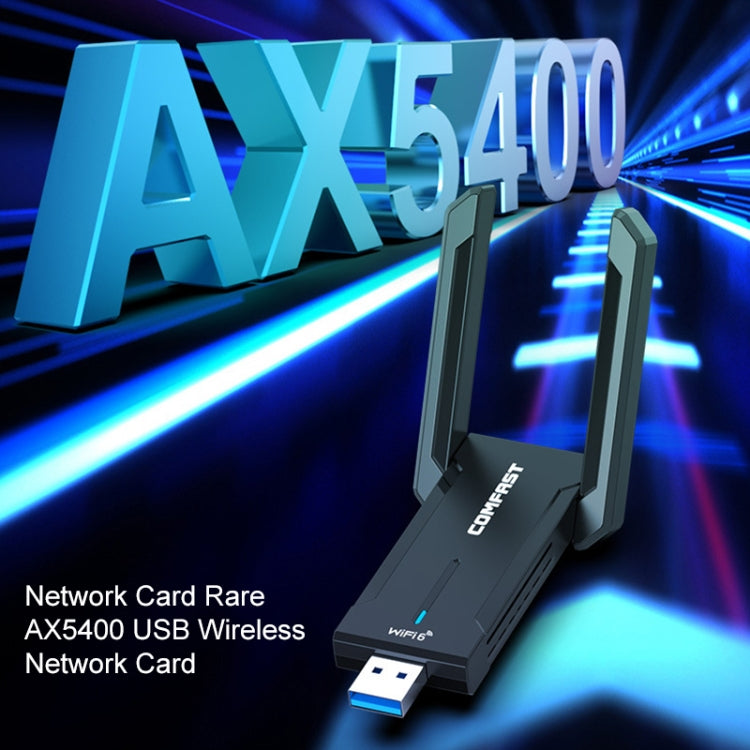 COMFAST 972 AX 5400Mbps WiFi 6 ฟรีไดรฟ์ USB การ์ดเครือข่ายไร้สาย, CF-972AX