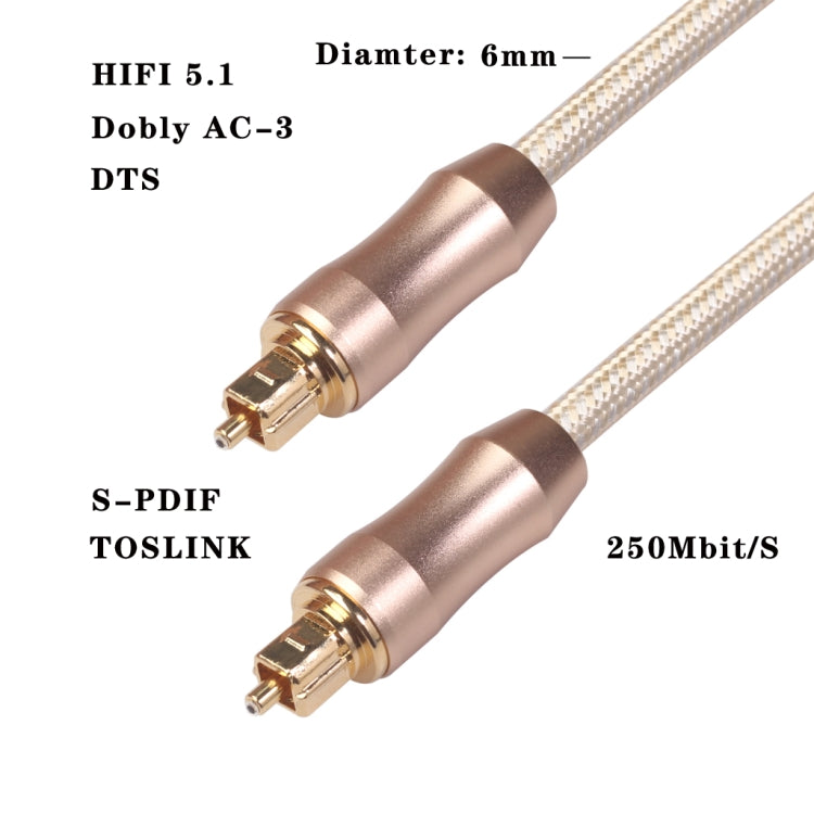 QHG02 SPDIF 5 ม. OD6.0 มม. Toslink FIBER สายสัญญาณเสียงดิจิตอลชายกับชาย, 5m