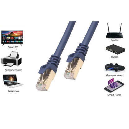 10 ม. CAT8 คอมพิวเตอร์สวิตช์เราเตอร์เครือข่ายอีเธอร์เน็ตสาย LAN, สายแพทช์ RJ45, 10m