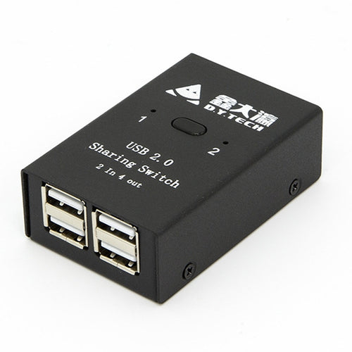 DY-B046 2 In 4 Out USB 2.0 Sharing Switch อะแดปเตอร์เครื่องพิมพ์ USB Flash, DY-B046
