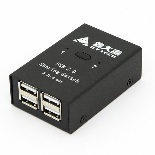 DY-B046 2 In 4 Out USB 2.0 Sharing Switch อะแดปเตอร์เครื่องพิมพ์ USB Flash, DY-B046