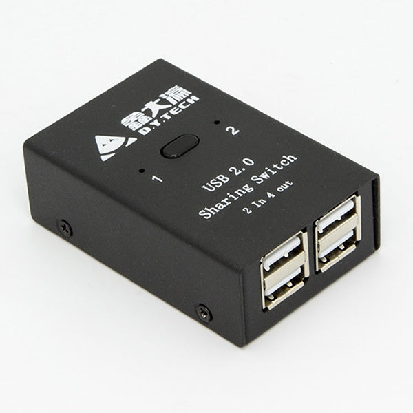 DY-B046 2 In 4 Out USB 2.0 Sharing Switch อะแดปเตอร์เครื่องพิมพ์ USB Flash, DY-B046