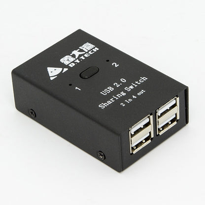 DY-B046 2 In 4 Out USB 2.0 Sharing Switch อะแดปเตอร์เครื่องพิมพ์ USB Flash, DY-B046