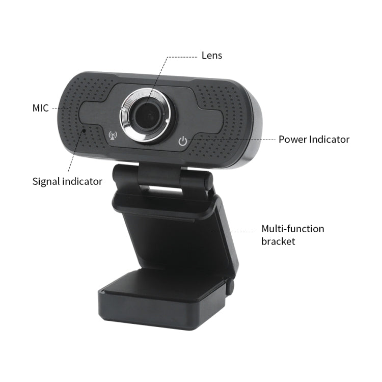 HD-F18 1080P เว็บแคมกล้อง HD มัลติฟังก์ชั่นพร้อมไมโครโฟน