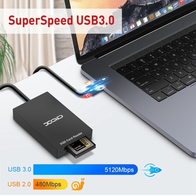 Rocketek CR312-A เครื่องอ่านการ์ด USB3.0 SD / XQD 2 ใน 1, USB3.0