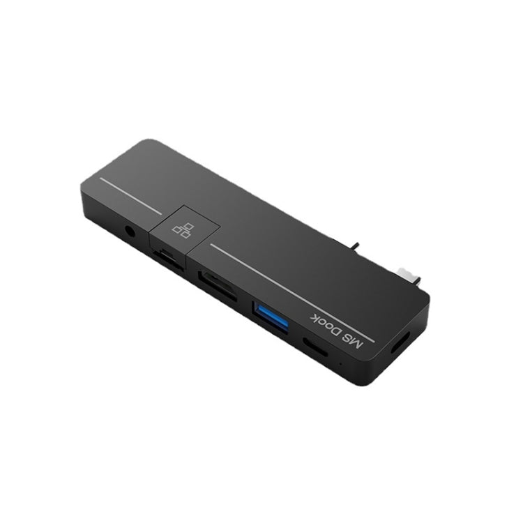 Rocketek SHX6 มัลติฟังก์ชั่น Dual Type-C พอร์ตขยาย Dock HUB อะแดปเตอร์พร้อม LAN, SHX6