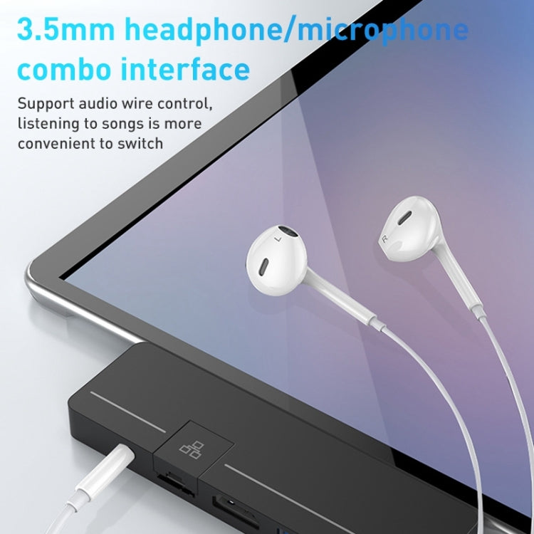 Rocketek SHX6 มัลติฟังก์ชั่น Dual Type-C พอร์ตขยาย Dock HUB อะแดปเตอร์พร้อม LAN, SHX6