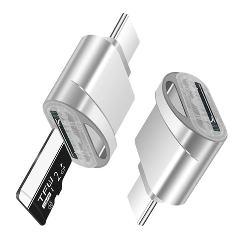 อะแดปเตอร์เครื่องอ่าน USB-C / Type-C 3.1 ถึง Micro SD (การ์ด TF), Silver