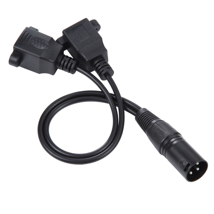 XLR 3 พินชายถึง 2 x RJ45 หญิง Ethernet LAN สายต่อเครือข่าย, ความยาวสายเคเบิล: 30 ซม., 3-pin XLR Male to 2 x RJ45 Female