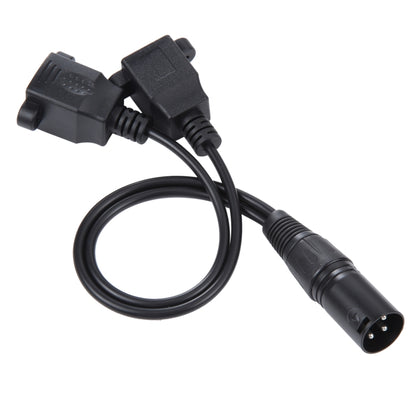 XLR 3 พินชายถึง 2 x RJ45 หญิง Ethernet LAN สายต่อเครือข่าย, ความยาวสายเคเบิล: 30 ซม., 3-pin XLR Male to 2 x RJ45 Female