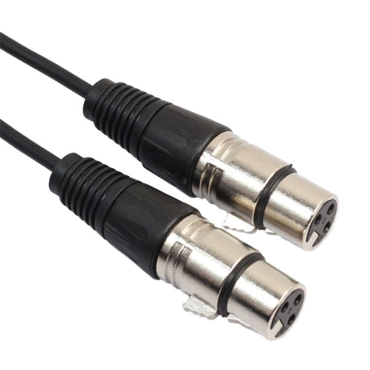 30 ซม.3 Pin XLR CANNON 1 ชาย 2 หญิงอะแดปเตอร์เชื่อมต่อเสียงสำหรับไมโครโฟน/อุปกรณ์เสียง, 1 Male to 2 Female Silver