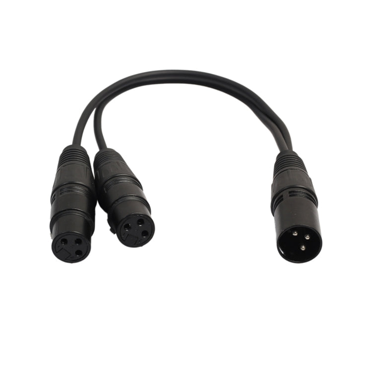 30 ซม.3 Pin XLR CANNON 1 ชาย 2 หญิงอะแดปเตอร์เชื่อมต่อเสียงสำหรับไมโครโฟน/อุปกรณ์เสียง, 1 Male to 2 Female