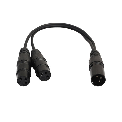 30 ซม.3 Pin XLR CANNON 1 ชาย 2 หญิงอะแดปเตอร์เชื่อมต่อเสียงสำหรับไมโครโฟน/อุปกรณ์เสียง, 1 Male to 2 Female