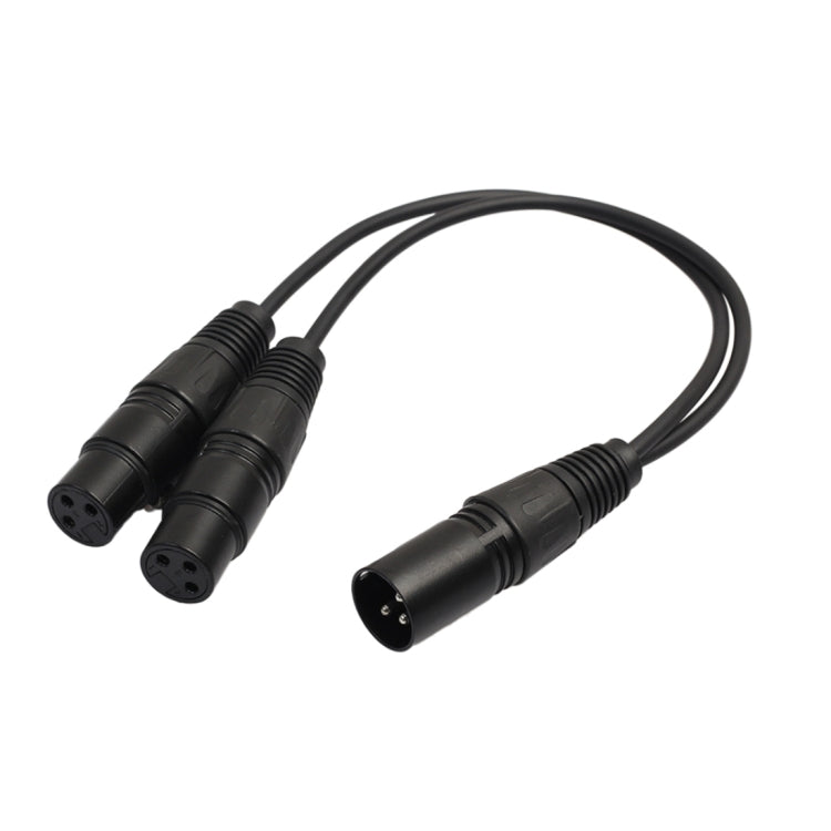 30 ซม.3 Pin XLR CANNON 1 ชาย 2 หญิงอะแดปเตอร์เชื่อมต่อเสียงสำหรับไมโครโฟน/อุปกรณ์เสียง, 1 Male to 2 Female