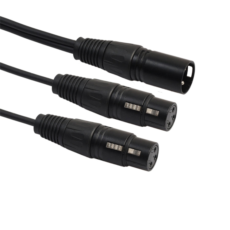 30 ซม.3 Pin XLR CANNON 1 ชาย 2 หญิงอะแดปเตอร์เชื่อมต่อเสียงสำหรับไมโครโฟน/อุปกรณ์เสียง, 1 Male to 2 Female